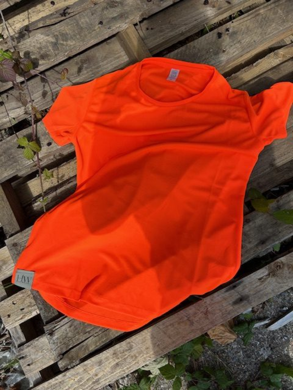 HackWear  Hiviz sport T in Electric Orange