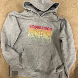 HackWear Young Rider Equestrian Hooded Sweatshirt Grey